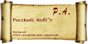 Poczkodi Azár névjegykártya